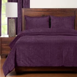 Brand new β SIScovers Draper Plum Soft Chenille-Like Fabric 6-Piece Duvet Cover Set β¨