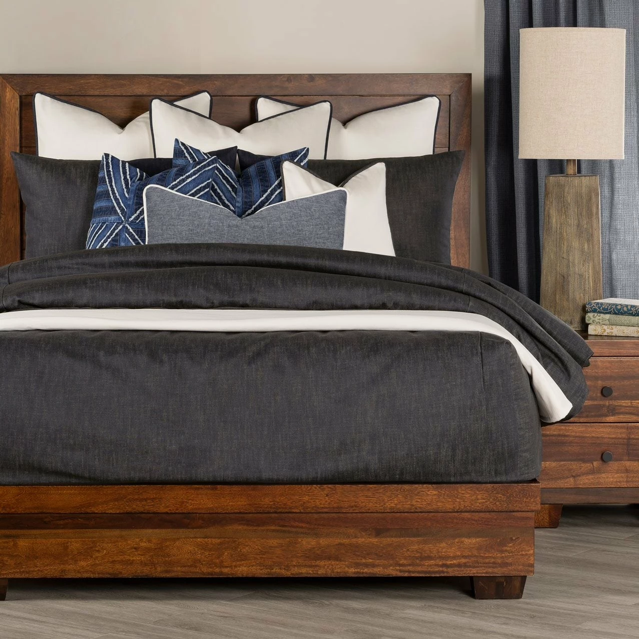 Buy π SIScovers Overall Denim-Style Bed Cap Comforter Set With Sewn Corners White π₯ - Image 2