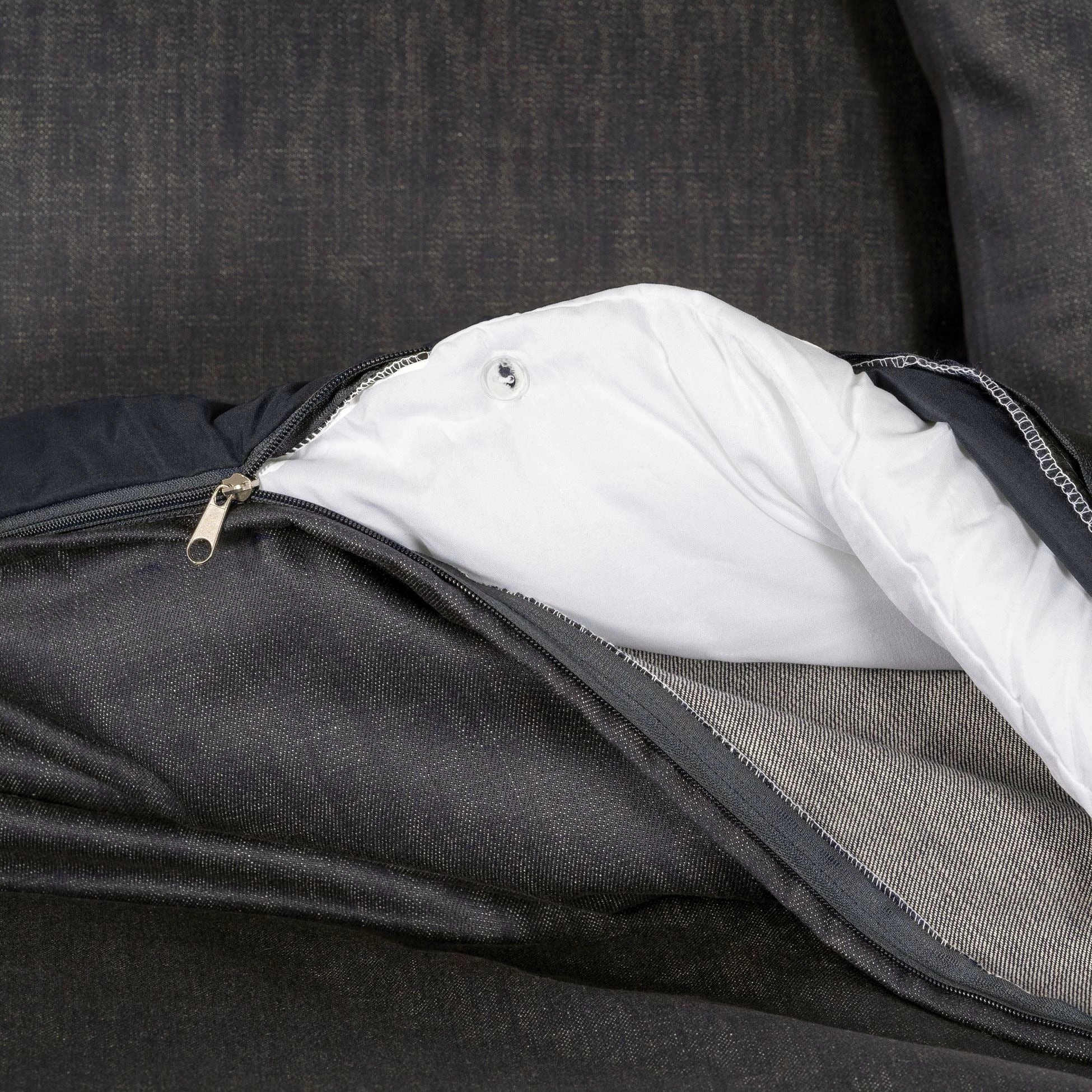 Buy π SIScovers Overall Denim-Style Bed Cap Comforter Set With Sewn Corners White π₯ - Image 14