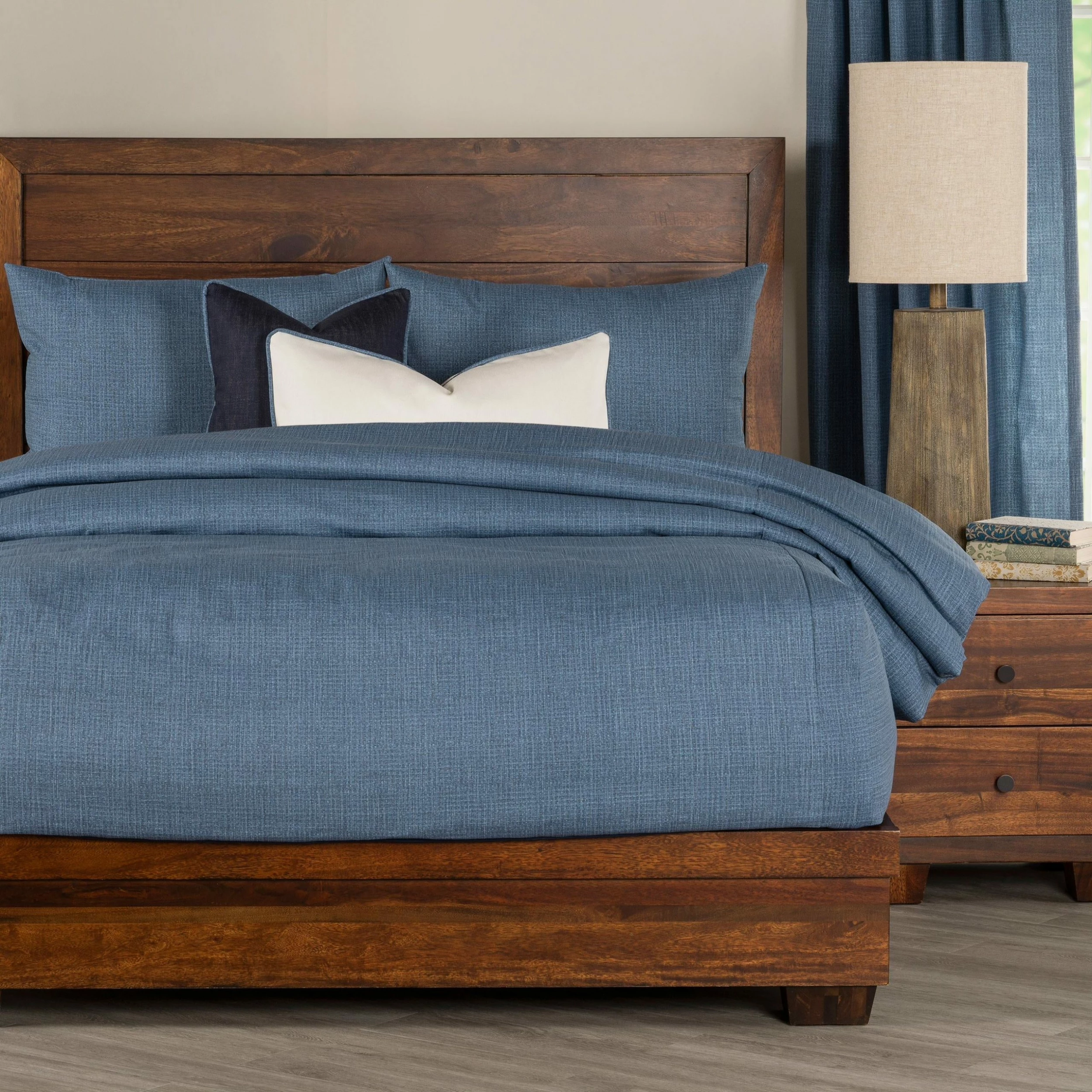 Buy π SIScovers Overall Denim-Style Bed Cap Comforter Set With Sewn Corners White π₯ - Image 6