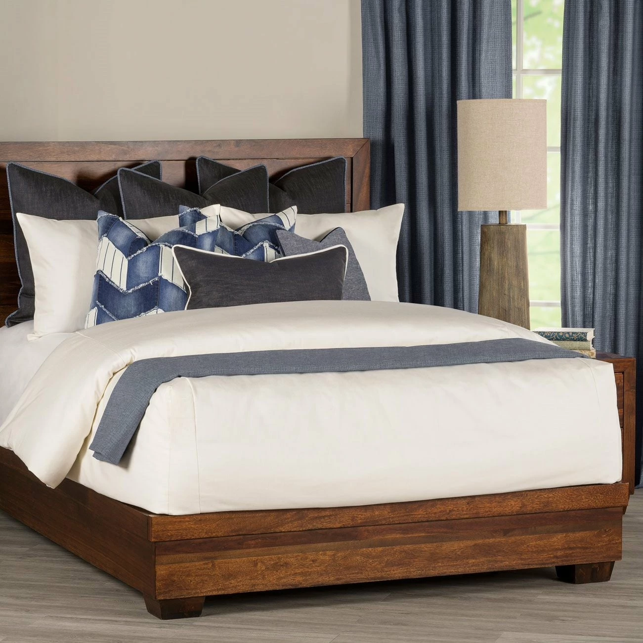 Buy π SIScovers Overall Denim-Style Bed Cap Comforter Set With Sewn Corners White π₯ - Image 7