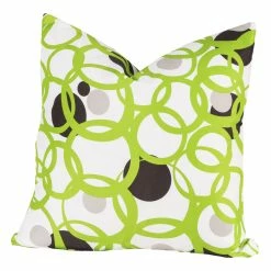 Cheap 🛒 SISCovers Full Circle Green/Black/White Polyester Square Throw Pillow 🧨
