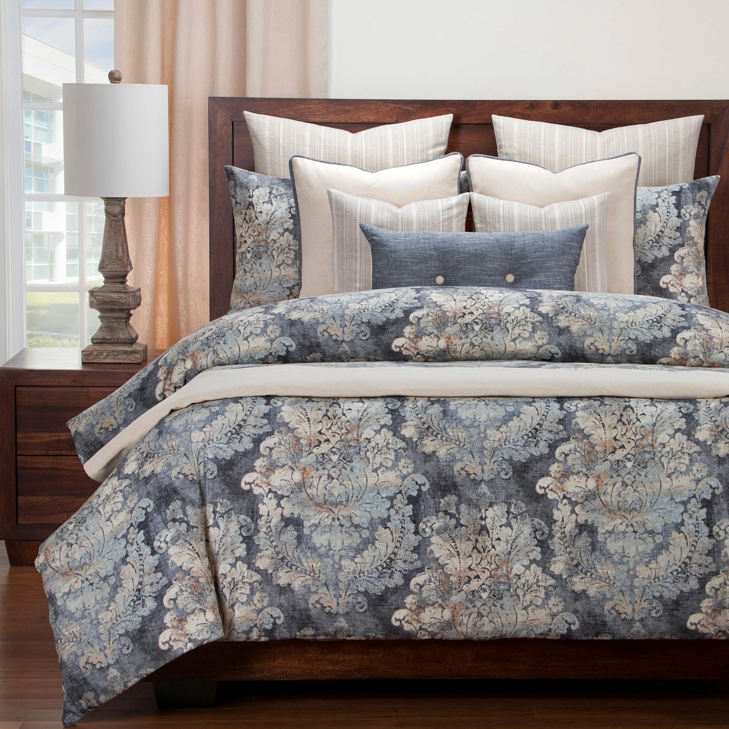 Top 10 π€© Siscovers Cindersmoke Distressed Damask Duvet And Shams π€© - Image 2