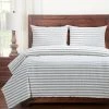 Hot Sale 😍 Siscovers Cotton Blend Farmhouse Stripe Duvet And Shams Set 🥰