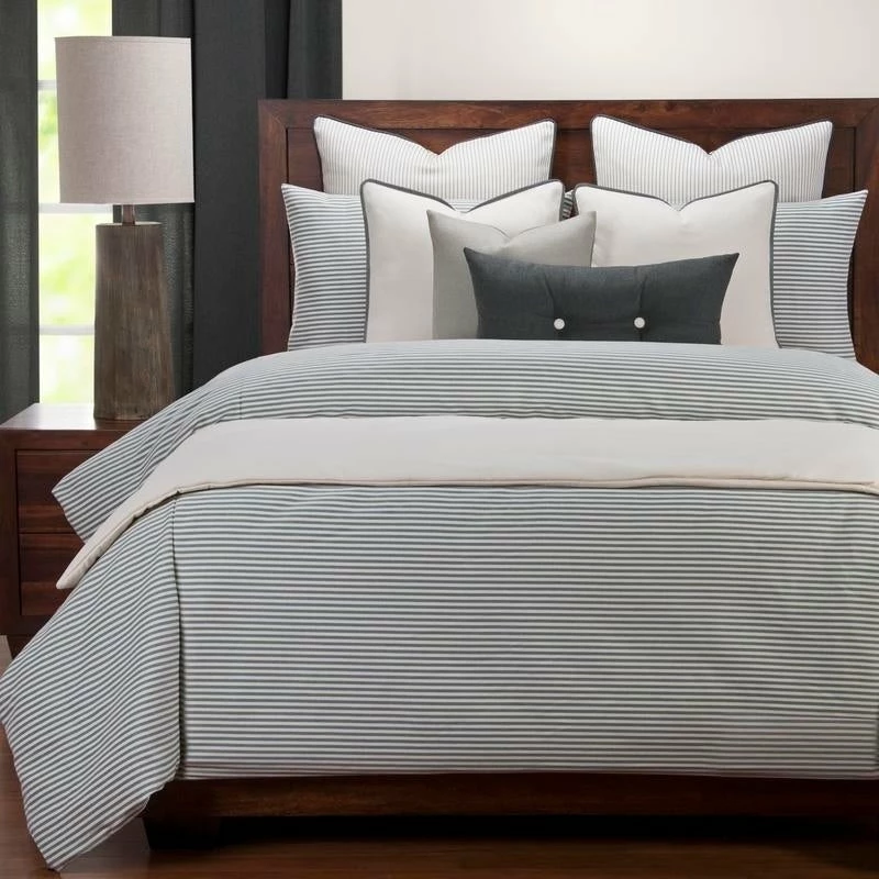 Cheapest π Siscovers Everlast Stripe Juniper 6 Piece Stain Resistant Luxury Duvet Set π - Image 4