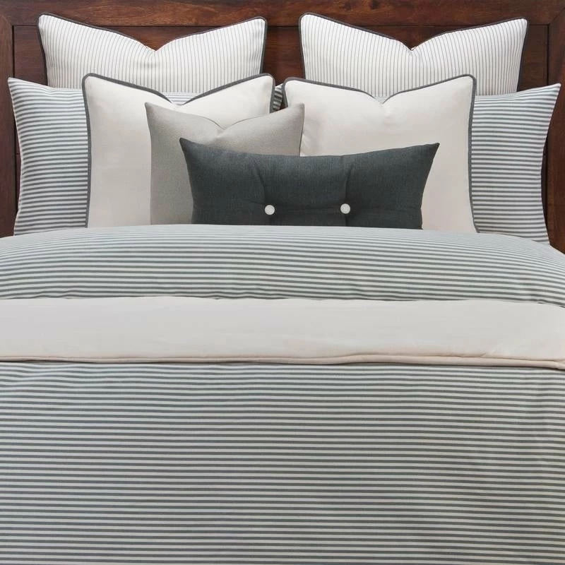 Cheapest π Siscovers Everlast Stripe Juniper 6 Piece Stain Resistant Luxury Duvet Set π - Image 5