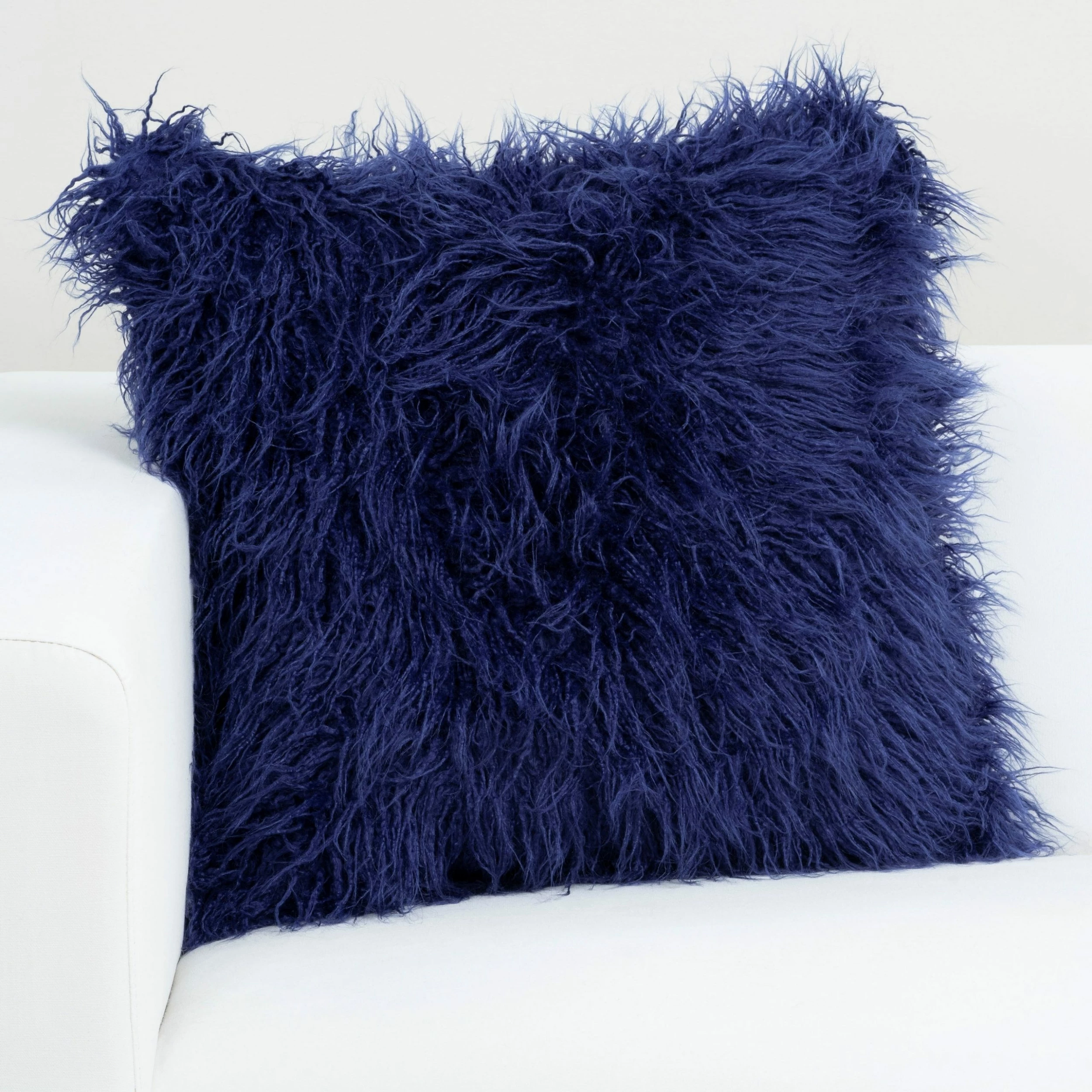 Deals π Siscovers Faux-Fur Designer Llama Throw Pillow Lapis β¨ - Image 4