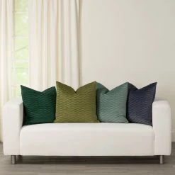 Cheapest ⌛ Siscovers Fluctuate Pleated Velvet Throw Pillow Arctic 🌟