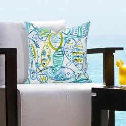 Flash Sale 🎁 Siscovers Indoor/Outdoor Tropical Square Throw Pillow Catch And Release 🧨