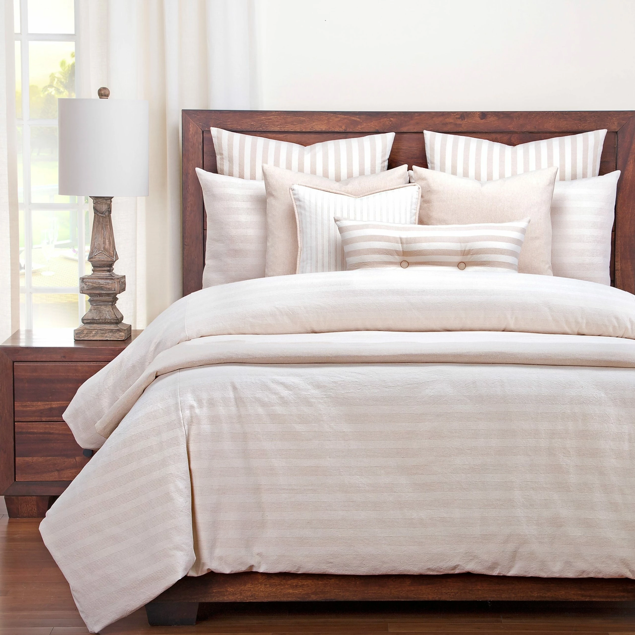 Best Sale βοΈ Siscovers Homestead Farmhouse Stripe Cotton Duvet And Shams Set β - Image 2
