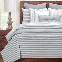 Promo ⭐ Siscovers Luxury Farmhouse Pewter Cotton-blend Cottage Down Alt Duvet Set 👏