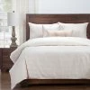Deals 💯 Siscovers Luxury Ticking Stripe Barley Farmhouse Cotton-Blend Down Alt Duvet Set - Cream 🤩