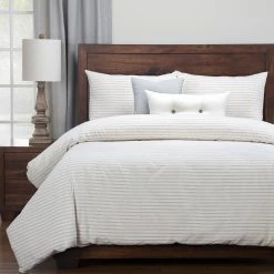 Best deal 😀 Siscovers Luxury Ticking Stripe Pewter Farmhouse Cotton-blend Down Alt Duvet Set 😉