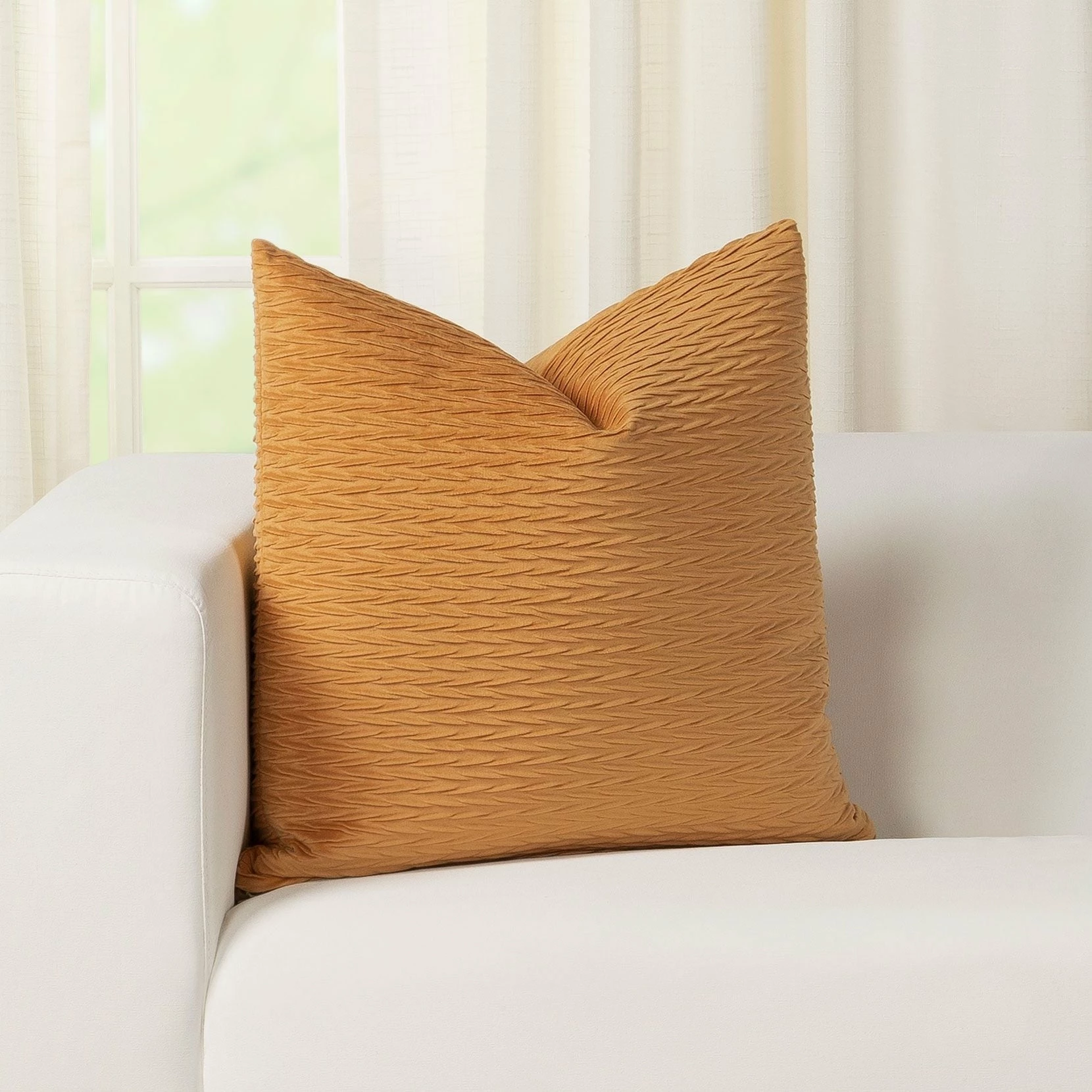 Buy β Siscovers Nature's Way Textured Velvet Throw Pillow Peat π - Image 2