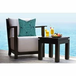 Cheap ✨ Siscovers Paradise Palm Solarium Indoor/Outdoor Throw Pillow Paradise Palm Denim 🌟