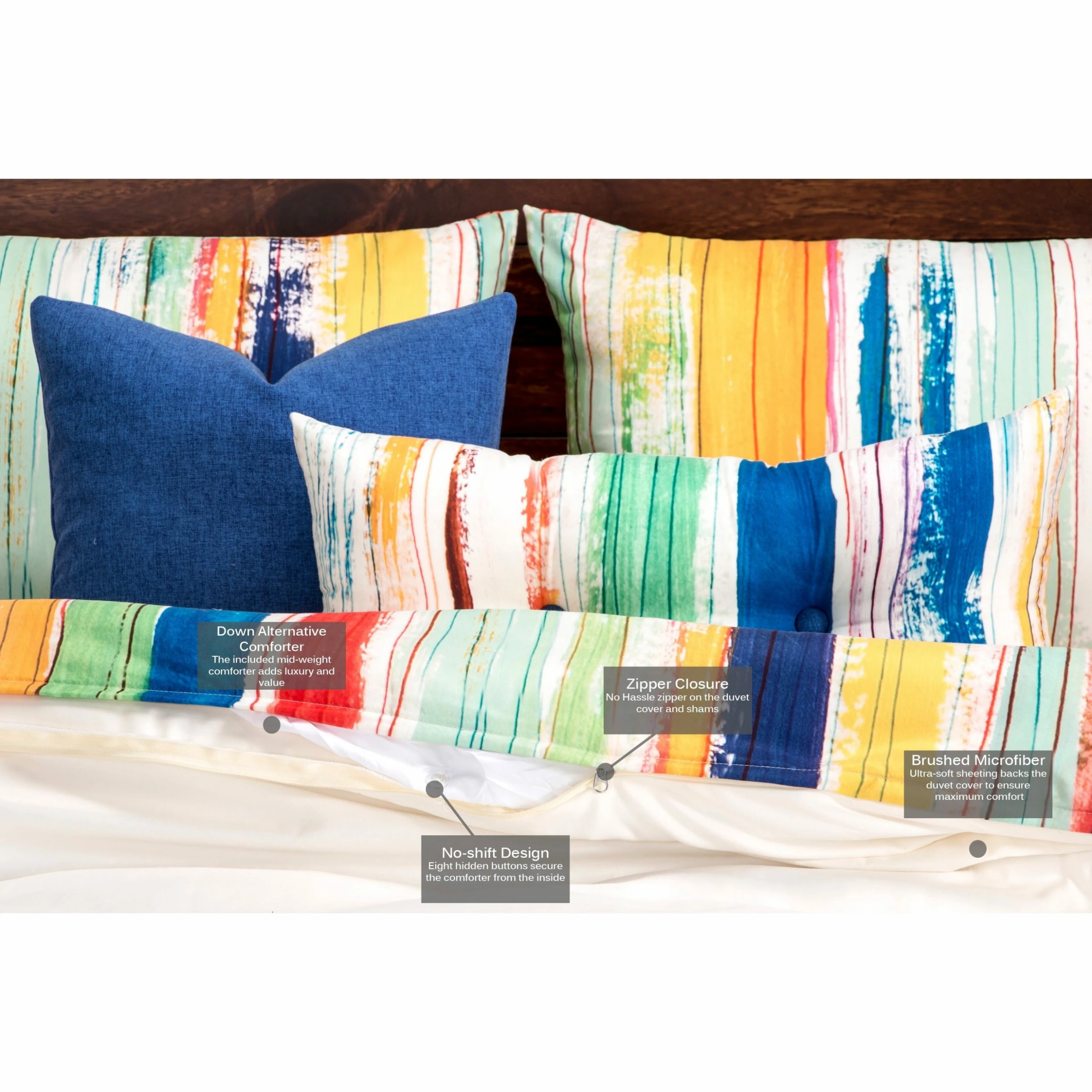 Budget 𧨠Siscovers Sketchy Stripe 6-piece Duvet Set ⨠- Image 3