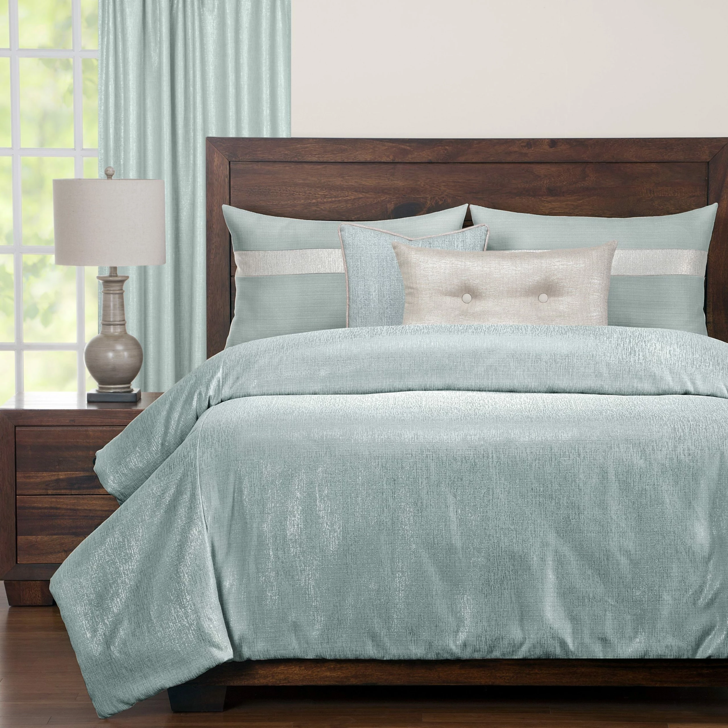 Promo π₯° Siscovers Sparkly Aqua Duvet Cover And Insert Set π