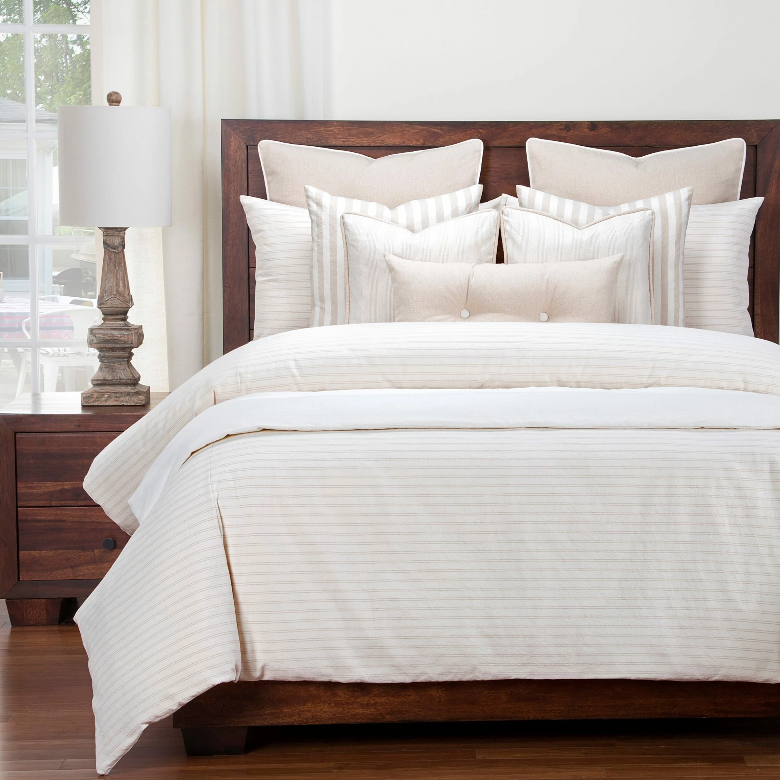 Cheap π Siscovers Ticking Stripe Farmhouse Duvet And Shams Set π - Image 2