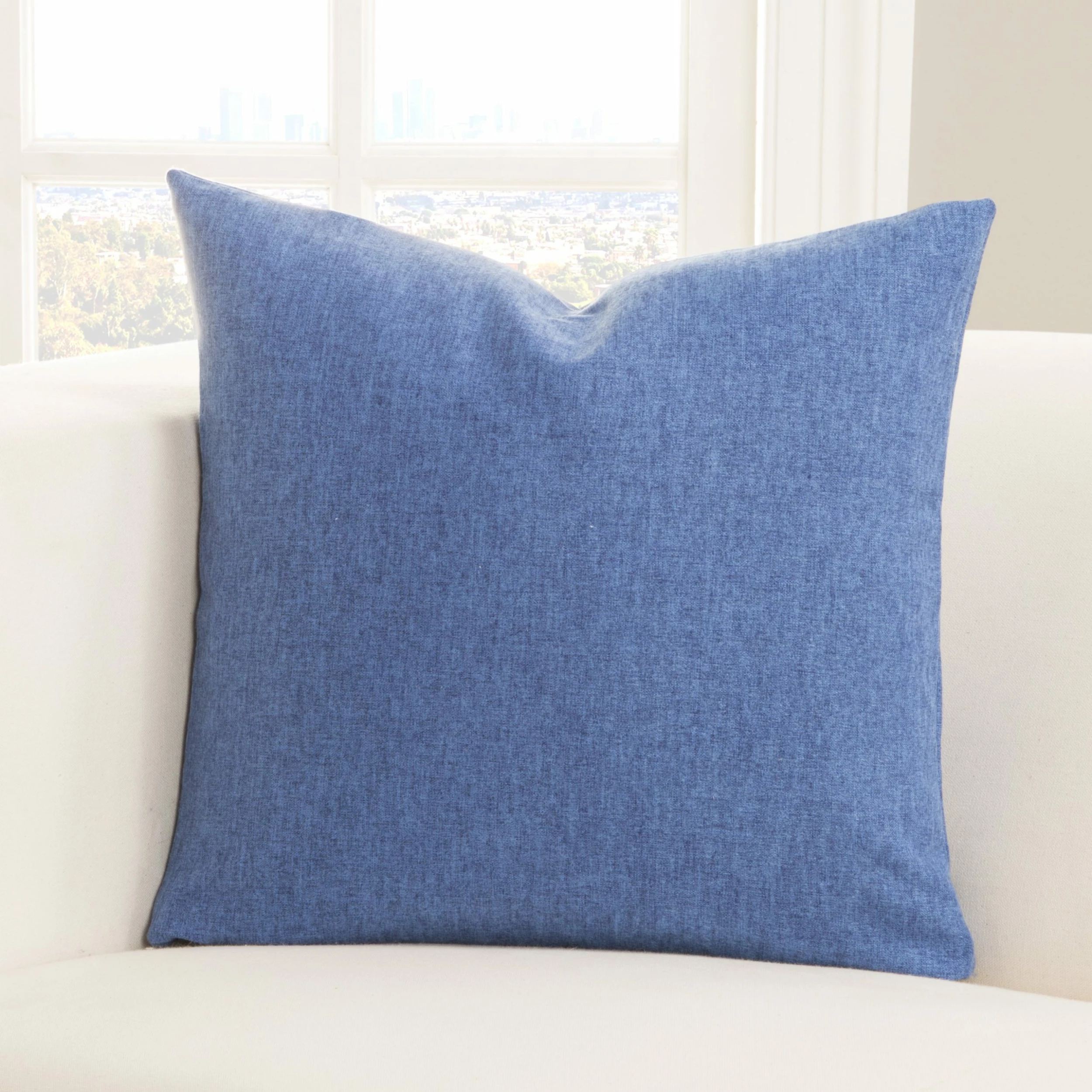 Outlet π SIScovers Woolly Blue/ Orange Polyester Accent Pillow π - Image 2